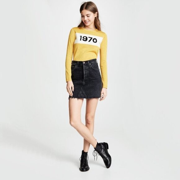NWT Citizens of Humanity black denim mini skirt, 27 - Picture 1 of 16